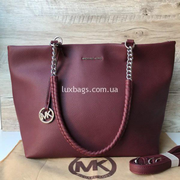 Женская модная сумка Michael Kors цвета марсала фото