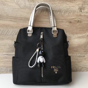 Женская сумка рюкзак Prada Прада фото черная