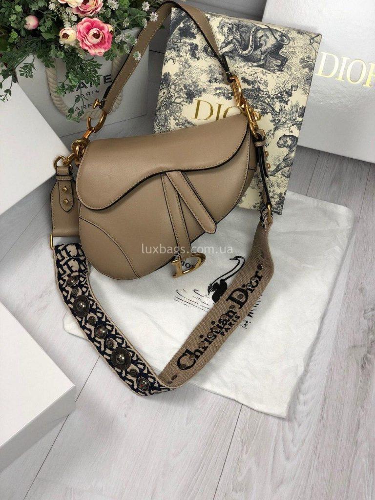 Женская стильная сумка Dior Седло Диор кожа